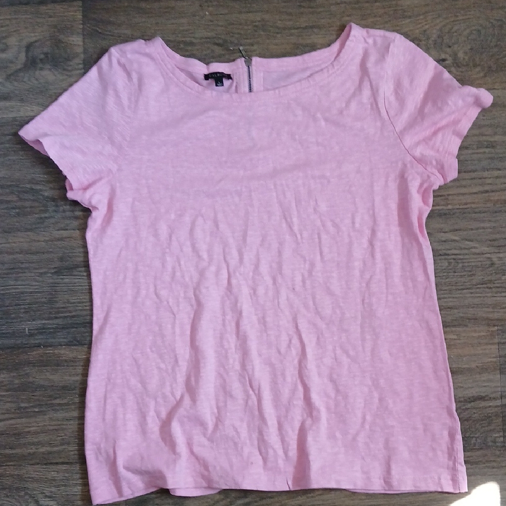 Talbots Short Sleeve Back Zipper T-Shirt. 